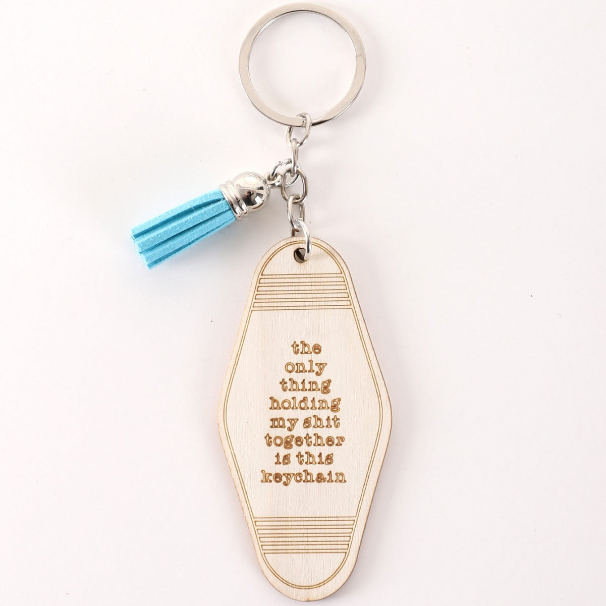 Wholesale English Letter Wooden Tassel Keychains